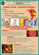 Памятки о пожарах